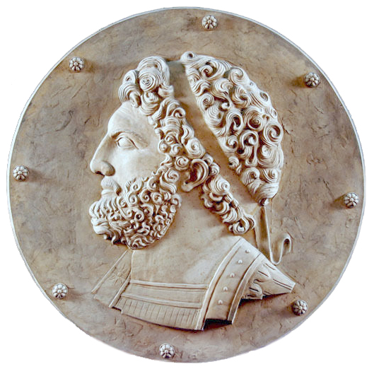 Philip of Macedon large round plaque