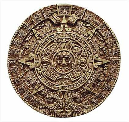 Aztec Solar Calendar Relief PLAQUE 10″
