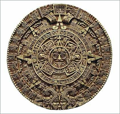 Aztec Solar Calendar Relief PLAQUE 13″