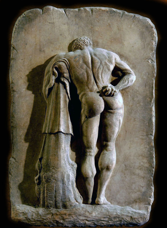 Weary Heracles (Hercules) plaque