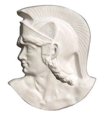 Alexander the Great plaque (white finish)