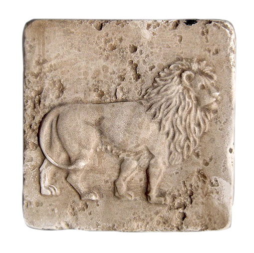 Standing Roman Lion Relief plaque Tile