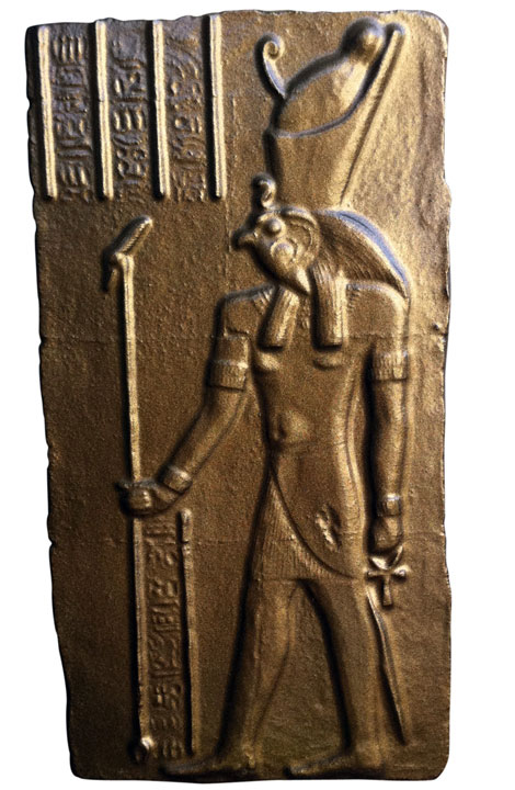 Ancient Egyptian God Horus sculpture Relief plaque