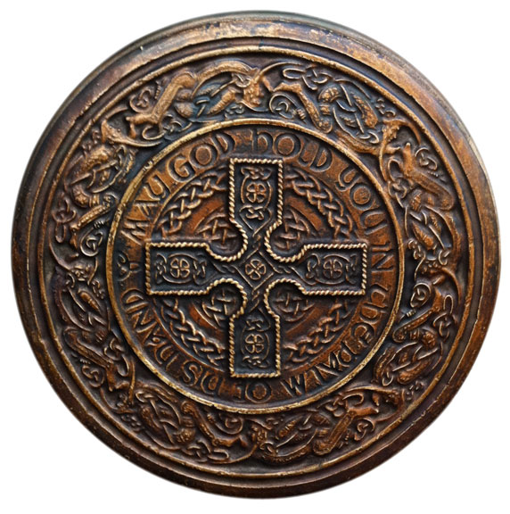 Celtic Round Cross Decorative Relief Tile
