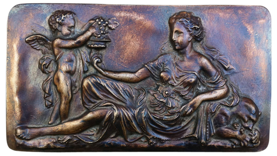 Roman Goddess and Eros Relief Plaque