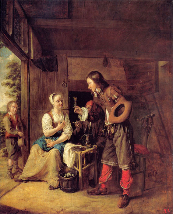 Pieter de Hooch oil painting