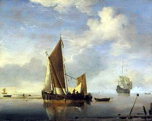 Willem van de Velde oil painting