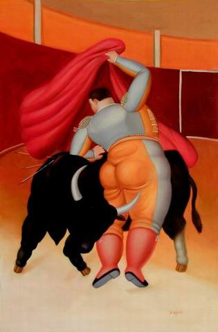 Fernando Botero oil painting