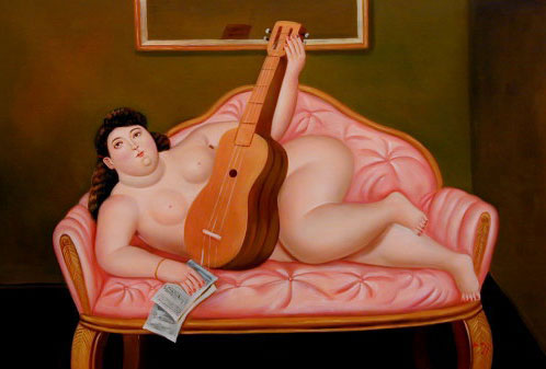 Fernando Botero oil painting