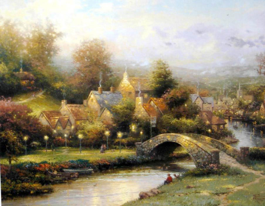 Thomas Kinkade oil painting