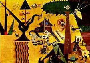 Joan Miro oil painting