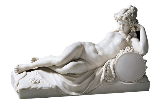 Reclining Girl Sculpture by Clodion