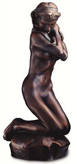 “Worm” (Femme aux serpeut), Bronze Sculpture by Rodin