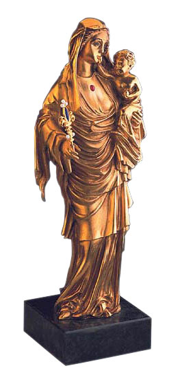 The Virgin Queen bronze gold-plated Sculpture