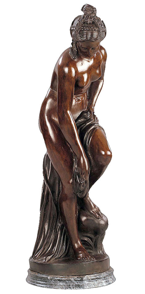 Bathing Venus Nude Girl Female bronze sculpture statue
