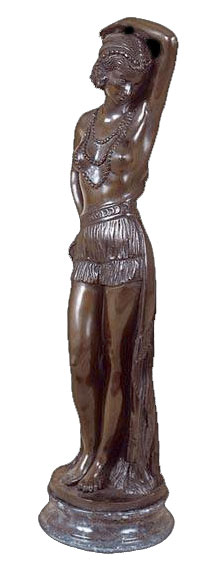 Art Deco Nouveau Girl Female bronze sculpture statue