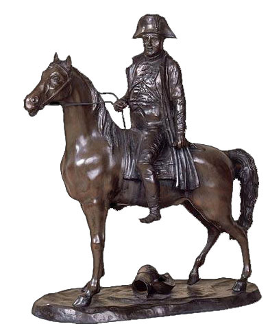 Luxus Bronze Statue Napoleon Bonaparte Marmor Antik Edel Pferd Figur Skulptur 