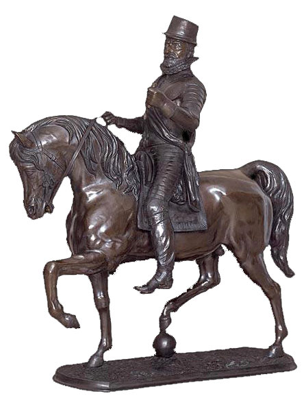 English Noble Knight on Horse bronze sculpture statue