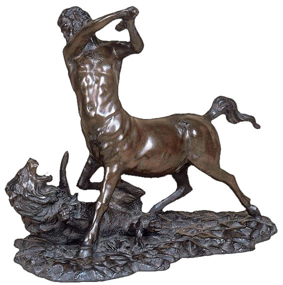 Centaur and Lion ancient Roman bronze sculpture statue
