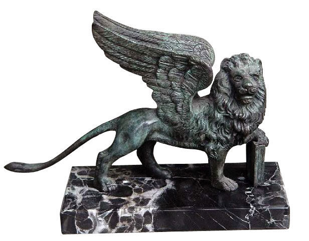 Lion of St. Mark Venice bronze sculpture statue