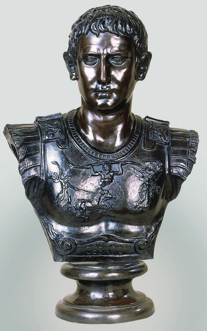 Augustus Octavian Bust Roman Emperor bronze Sculpture