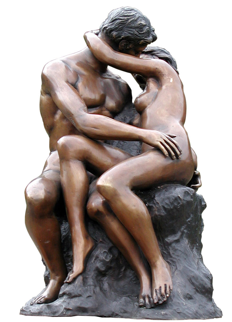 The Kiss of Lovers by Auguste Rodin Bronze Sculpture