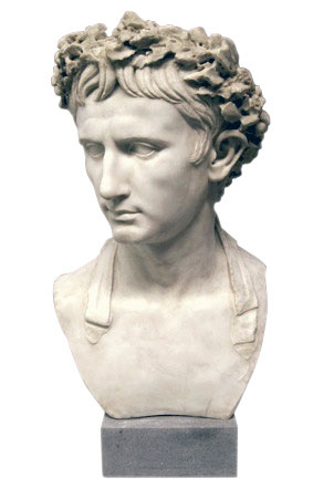 Roman Emperor Augustus Head Bust Sculpture – Identical Reproduction