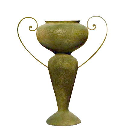 Urn with Iron Handle 36″
