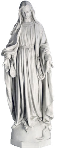Large Virgin Mary Christian sculpture statue 56″