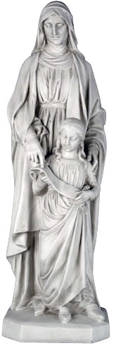 St. Anne & Child Christian sculpture statue 50″