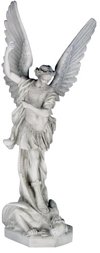 St. Michael Slaying Satan Catholic sculpture statue 58″