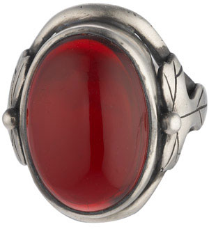 Cranberry Glass Ring