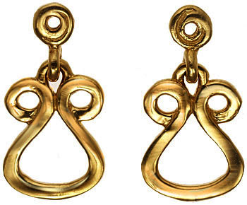 Gold Roman Meander Earrings