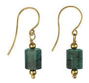 Egyptian Hexagonal Emerald Earrings