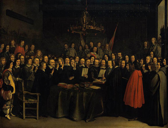 The Ratification of the Treaty of Münster by Gerard Terborch, 15 May 1648