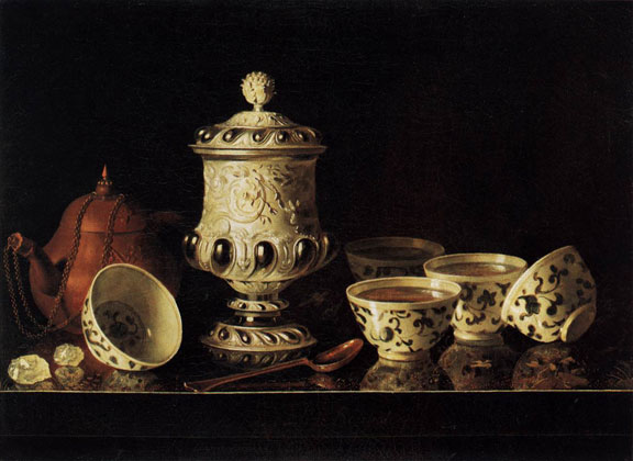 Still-Life with Chinese Teabowls by Pieter Gerritsz. Van Roestraeten