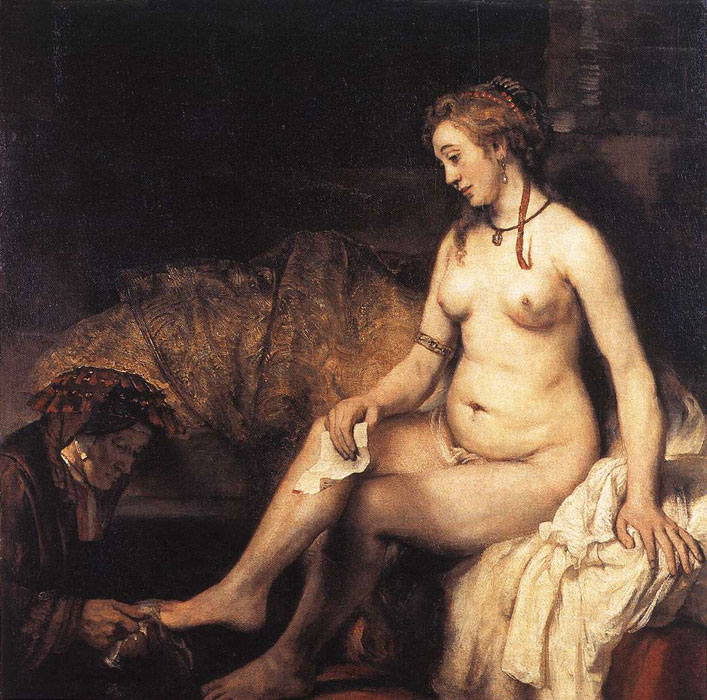Bathsheba at Her Bath by Harmenszoon van Rijn Rembrandt, 1654