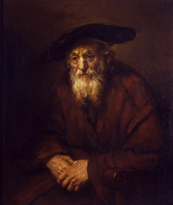 Portrait of an Old Jew by Harmenszoon van Rijn Rembrandt, 1654