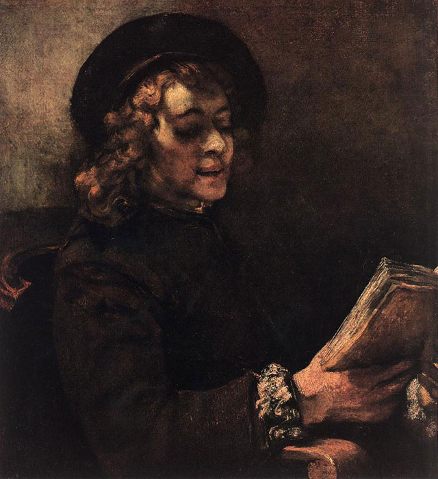 Titus Reading by Harmenszoon van Rijn Rembrandt, 1656