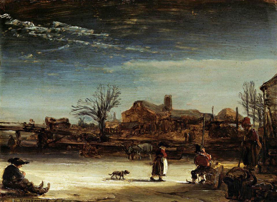 Winter Landscape by Harmenszoon van Rijn Rembrandt, 1646