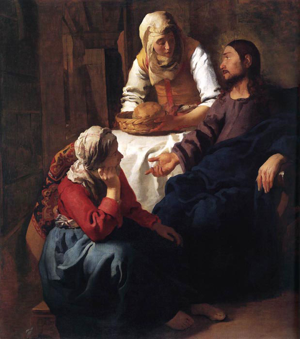 Christ in the House of Martha and Mary by Johannes Vermeer, 1654-55