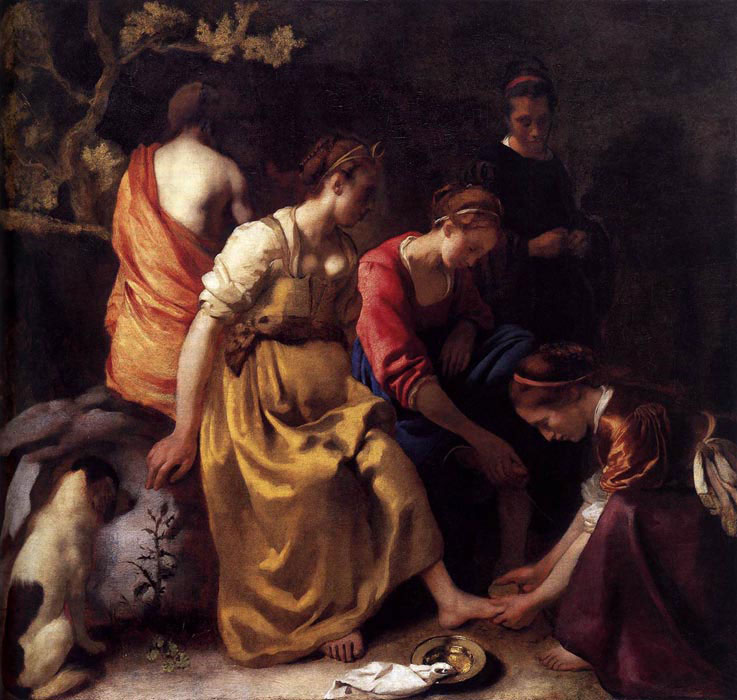Diana and her Companions by Johannes Vermeer, 1655-56
