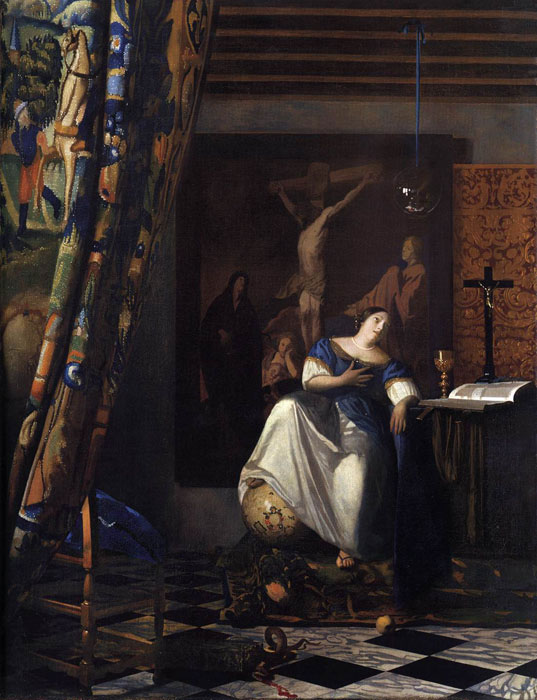 The Allegory of the Faith by Johannes Vermeer, 1671-74