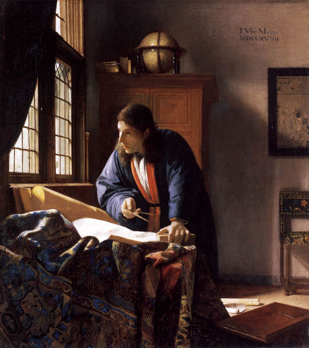 The Geographer by Johannes Vermeer, 1668
