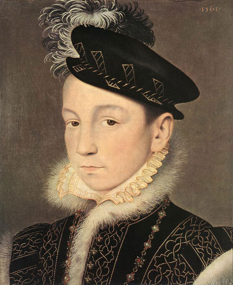 Portrait of King Charles IX of France by François Clouet, 1561