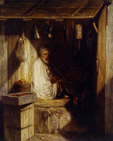 Turkish Merchant Smoking in His Shop by Alexandre Gabriel Decamps, 1844