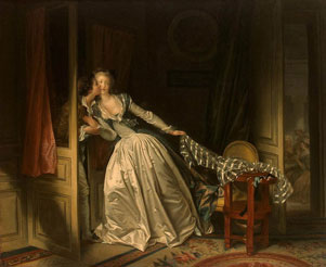 The Stolen Kiss by Jean-Honoré Fragonard, 1787-89