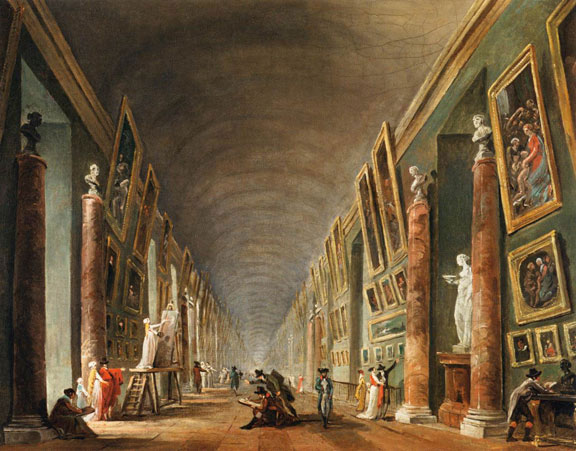 The Grande Galerie by Hubert Robert, 1795