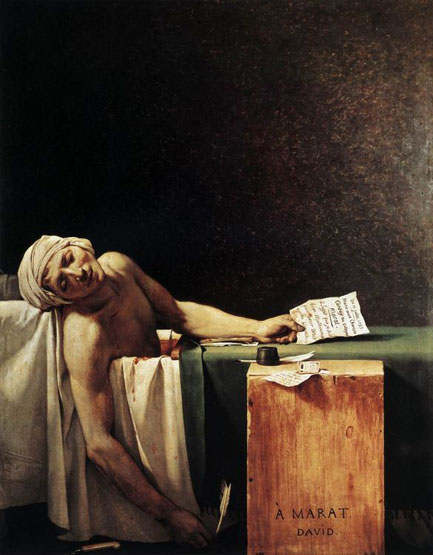 Death of Marat by Jacques Louis David, 1793