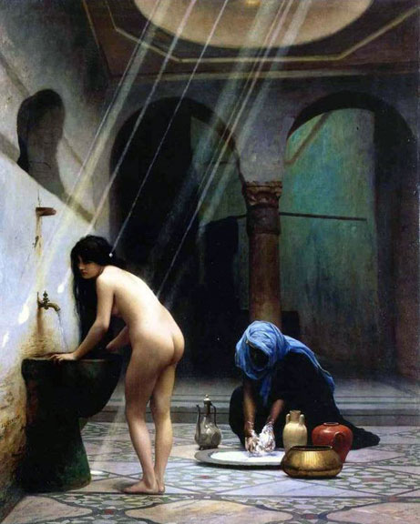 A Moorish Bath Turkish Woman Bathing No 2 by Jean Leon Gerome
